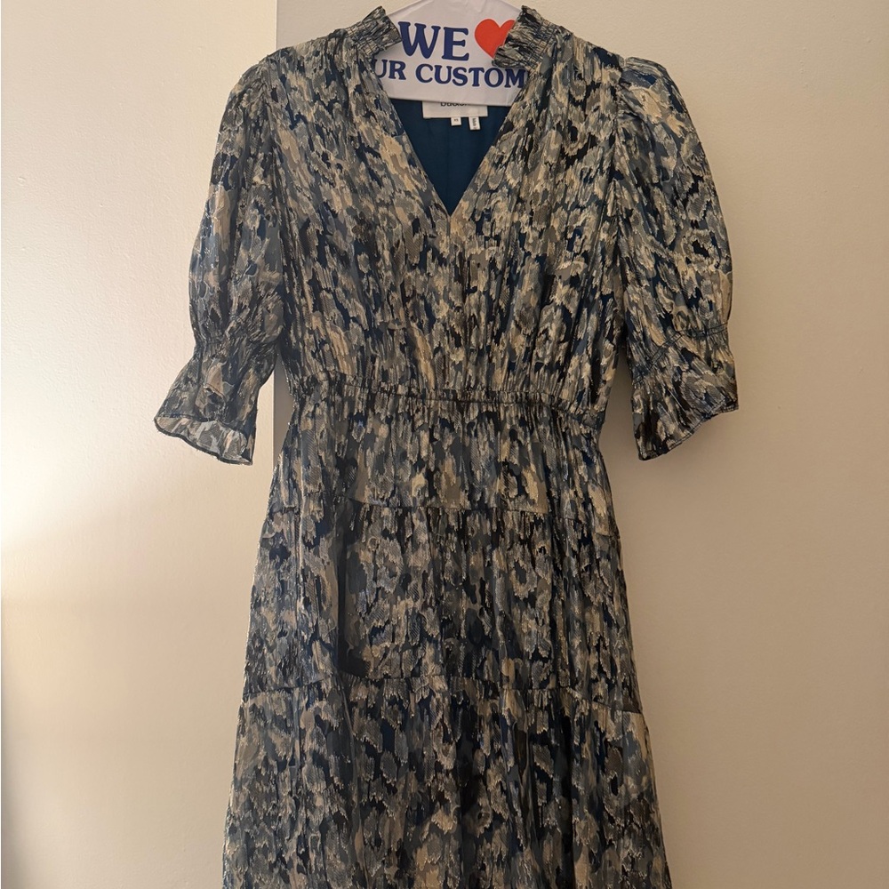 ba&sh Blue and Black Mini Dress